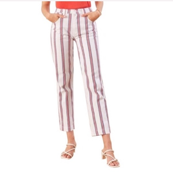 Reformation Roper Crop Straight Jeans Valley Plaid - Picture 8 of 8